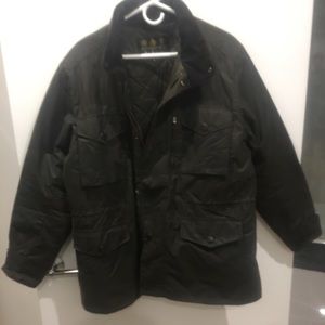 Barbour waxed heavy weight olive